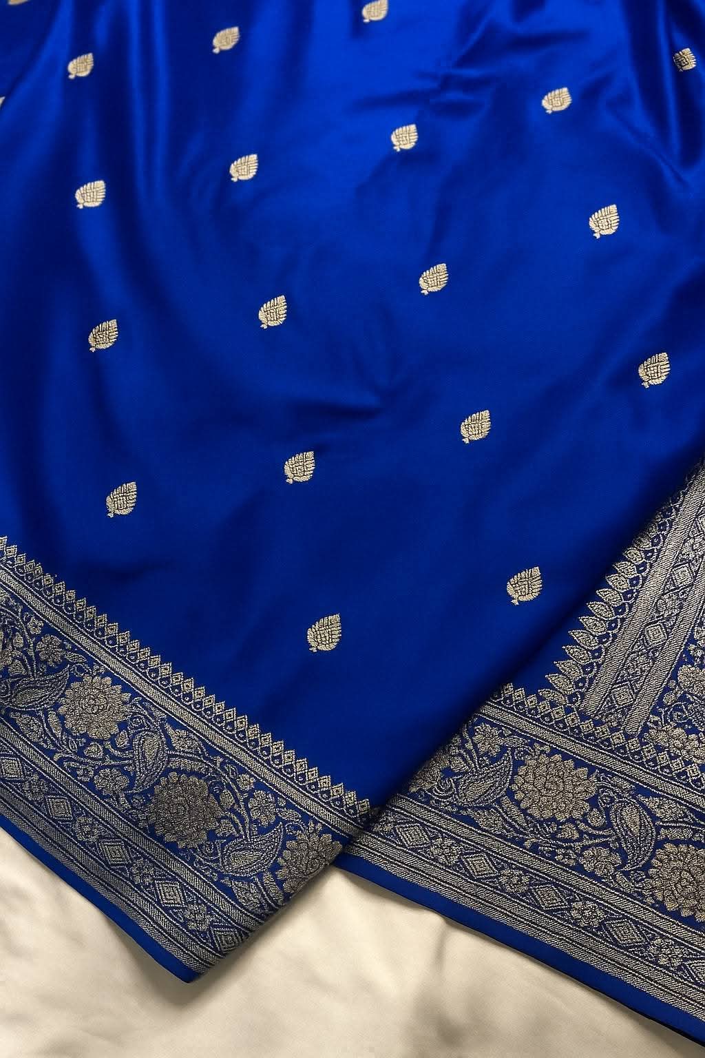 Traditional Black Mashru Silk Saree with Golden Weaving