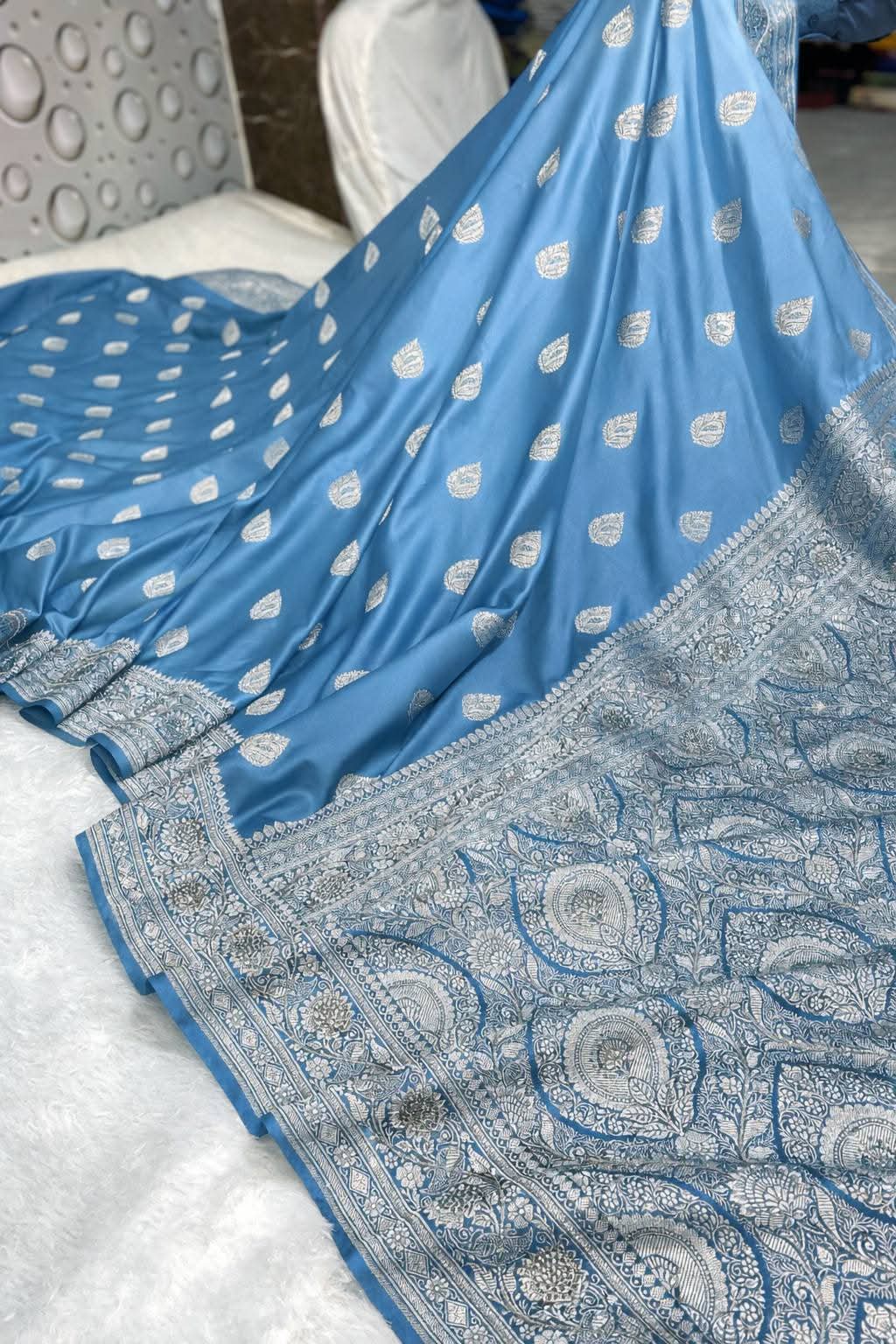 Luxury Rani Pink Mashru Silk Saree with Art Silk Finish