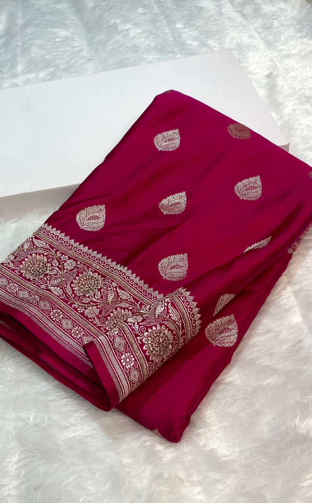 Classic Rani Pink Mashru Silk Saree with Rich Pallu