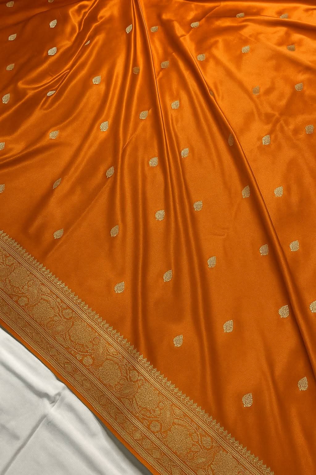 Wedding Wear Mustard Gold Mashru Silk Saree with Premium Shine