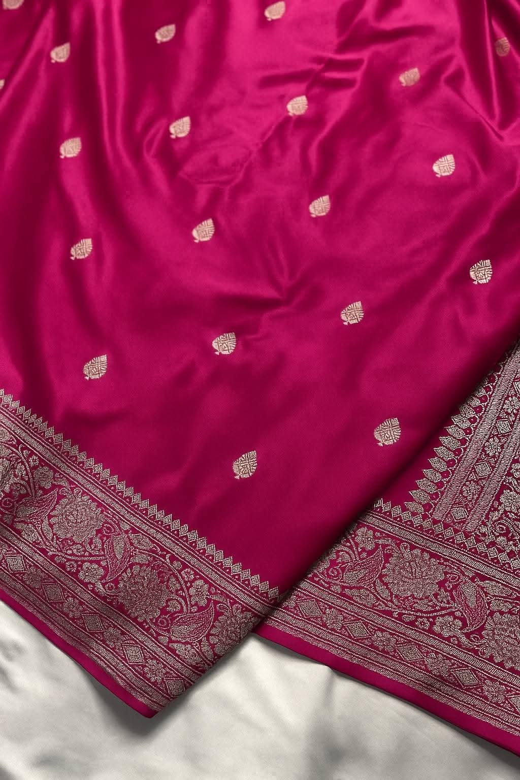 Festive Sky Blue Mashru Silk Saree with Premium Shine