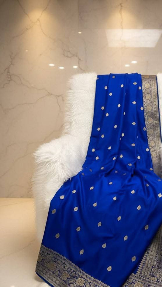 Handwoven Lavender Purple Mashru Silk Saree with Rich Pallu