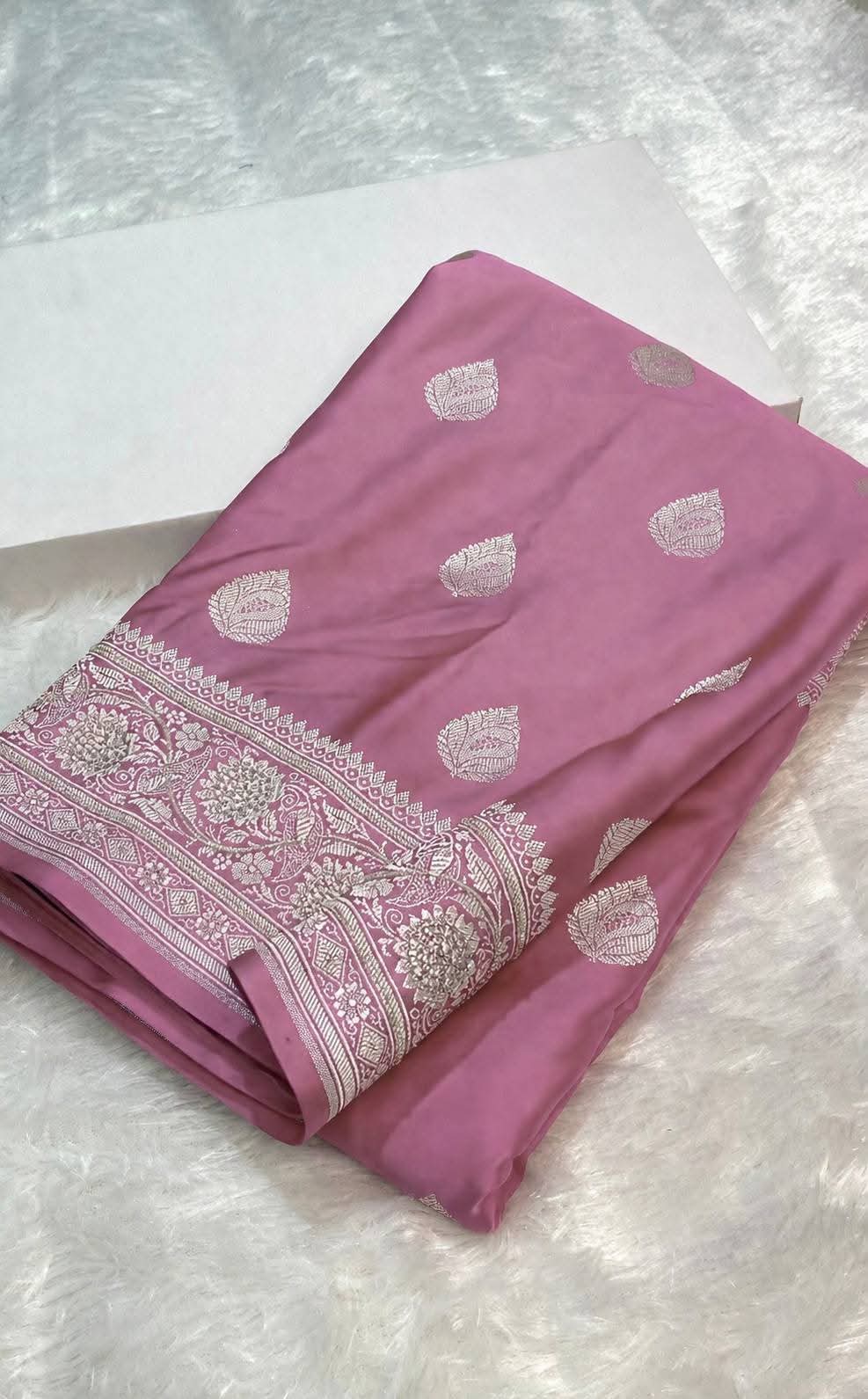 Handwoven Maroon Mashru Silk Saree with Soft Texture