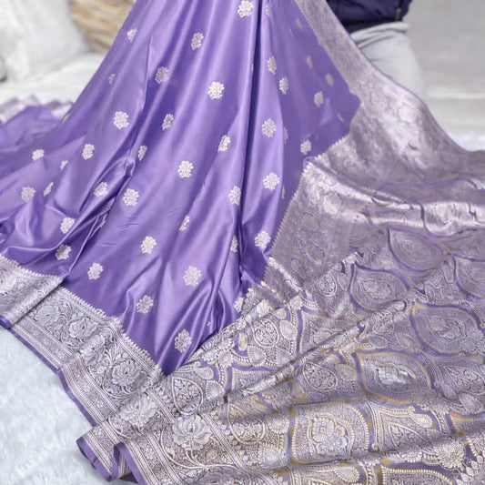 Designer Rani Pink Mashru Silk Saree with Golden Weaving